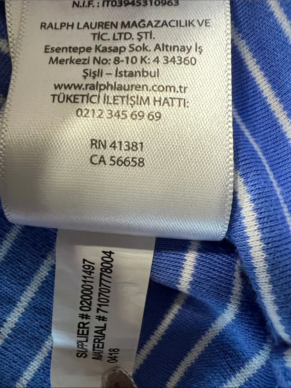 Polo Ralph Lauren Blue White Striped Polo Shirt Men's XL Cotton Short Sleeve